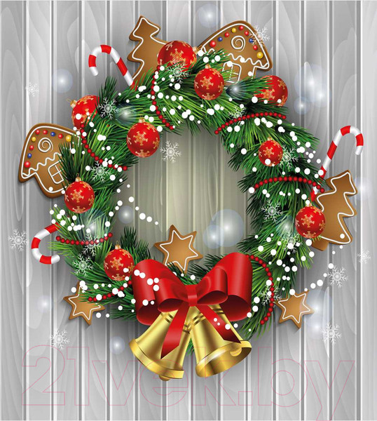 Изображение товара Наволочка декоративная JoyArty Новогодние колокольчики / sl_21509