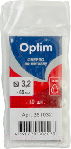 Изображение товара Набор сверл Optim 361032 (10шт)