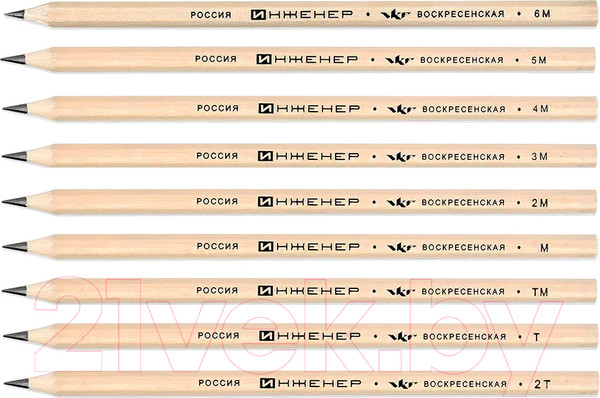 Изображение товара Набор простых карандашей Инженер 12P-1240