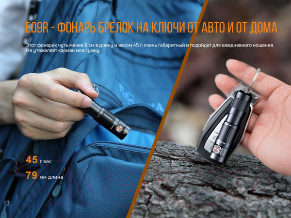 Изображение товара Фонарь Fenix Light E09R (черный)