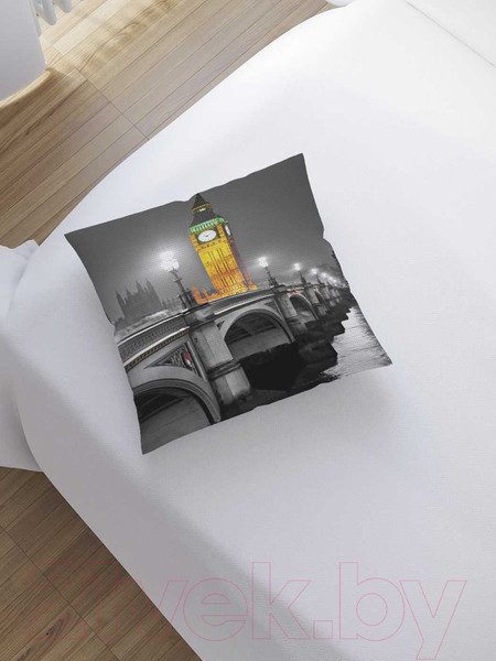 Изображение товара Наволочка декоративная JoyArty Ночной Биг Бен / sl_14652