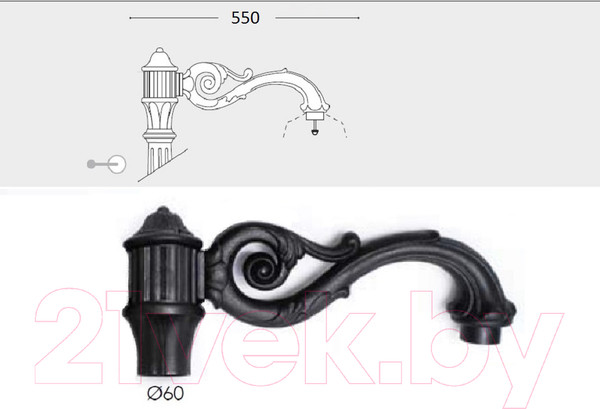 Изображение товара Кронштейн для светильника Fumagalli Adam 000.000.M10.A0