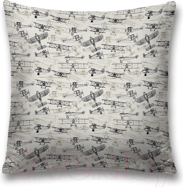 Изображение товара Наволочка декоративная JoyArty Чертежи самолетов / sl_53394