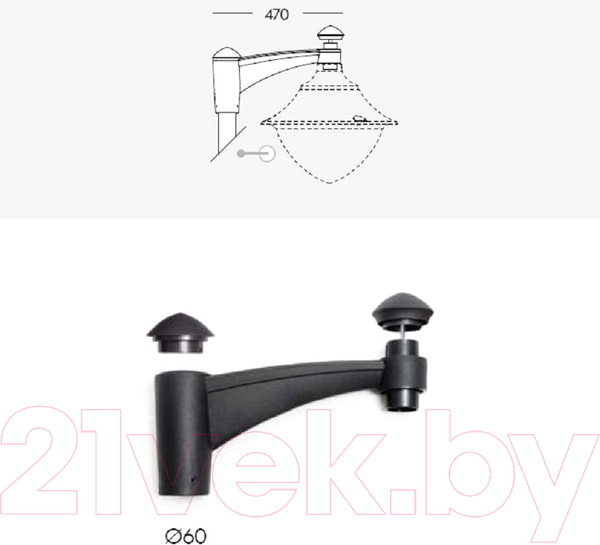 Изображение товара Кронштейн для светильника Fumagalli Midipilar 000.000.A10.A0