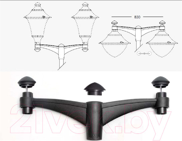 Изображение товара Кронштейн для светильника Fumagalli Midipilar 000.000.A20.A0