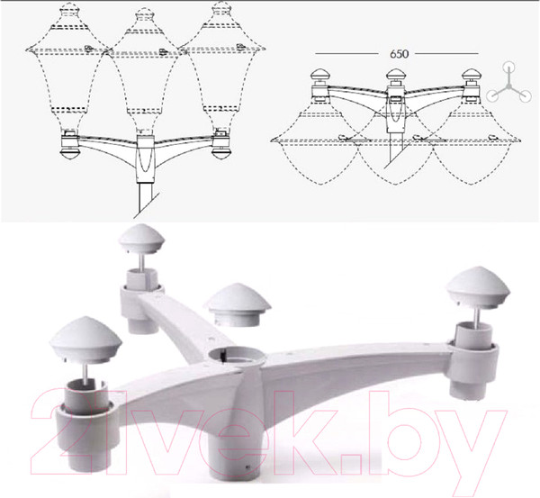 Изображение товара Кронштейн для светильника Fumagalli Midipilar 000.000.A30.L0