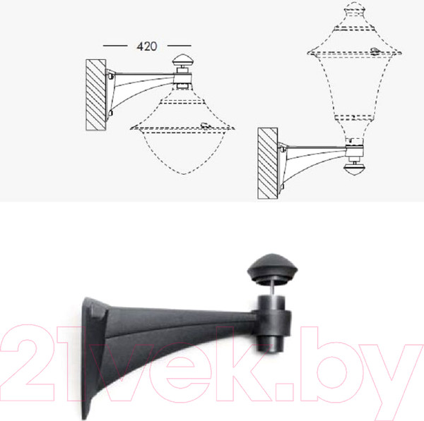 Изображение товара Кронштейн для светильника Fumagalli Midipilar 000.254.000.A0