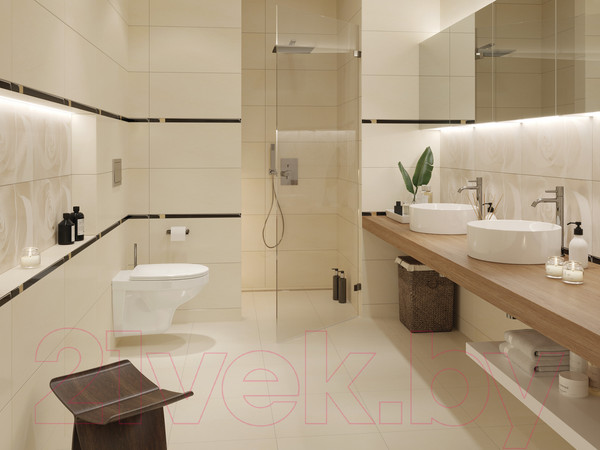 Изображение товара Бордюр Cersanit Effecta EFF-WGA011 (25x600, бежевый)