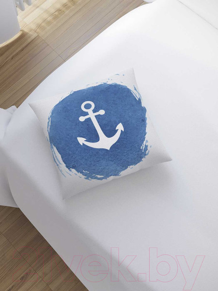 Изображение товара Наволочка декоративная JoyArty Пятно с якорем / sl_15955