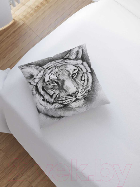 Изображение товара Наволочка декоративная JoyArty Нарисованный тигр / sl_30502