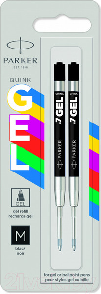Изображение товара Набор гелевых стержней Parker Gel M 2136231 (2шт, черный)