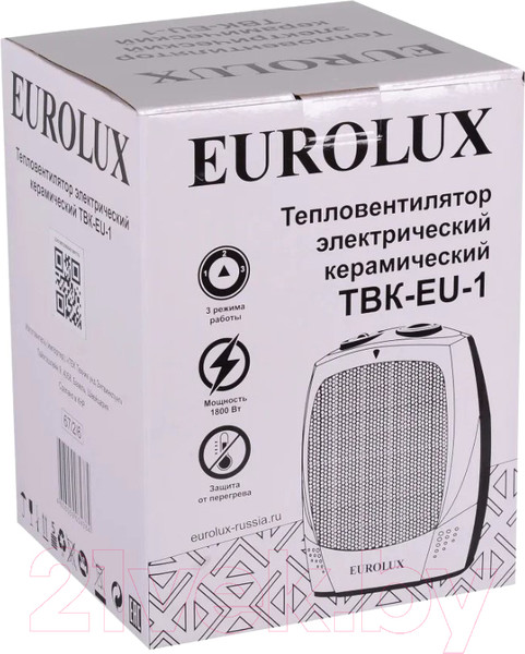 Изображение товара Тепловентилятор EUROLUX ТВК-EU-1 (67/2/6)