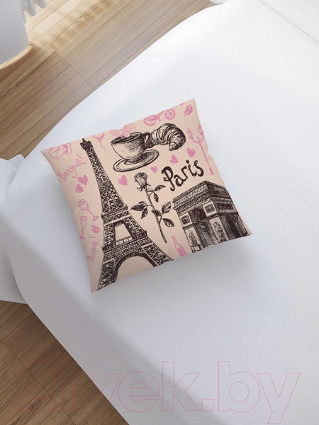 Изображение товара Наволочка декоративная JoyArty Кофе в Париже / sl_11328