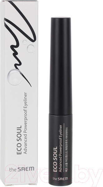 Изображение товара Подводка для глаз жидкая The Saem Eco Soul Advanced Powerproof Eyeliner 01 Deep Black