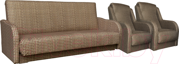Изображение товара Комплект мягкой мебели Асмана Дачник-1 (скиф коричневый)