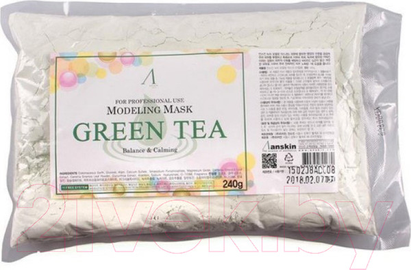 Изображение товара Маска для лица альгинатная Anskin Original Green Tea Modeling Mask (240г)
