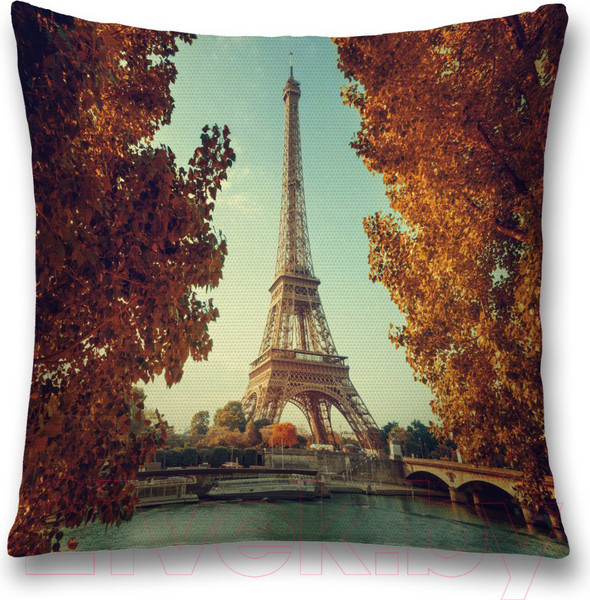 Изображение товара Наволочка декоративная JoyArty Любование Парижем / sl_11333