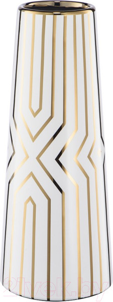 Изображение товара Ваза Вещицы Арт Деко / Cha3-L (белый/золото)