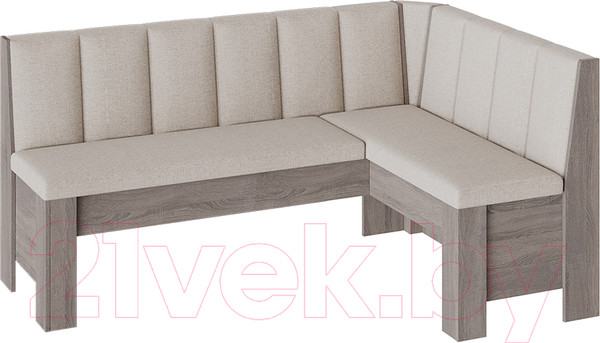 Изображение товара Уголок кухонный мягкий ТриЯ Ганновер (дуб сонома трюфель/рогожка Capri бежевый)