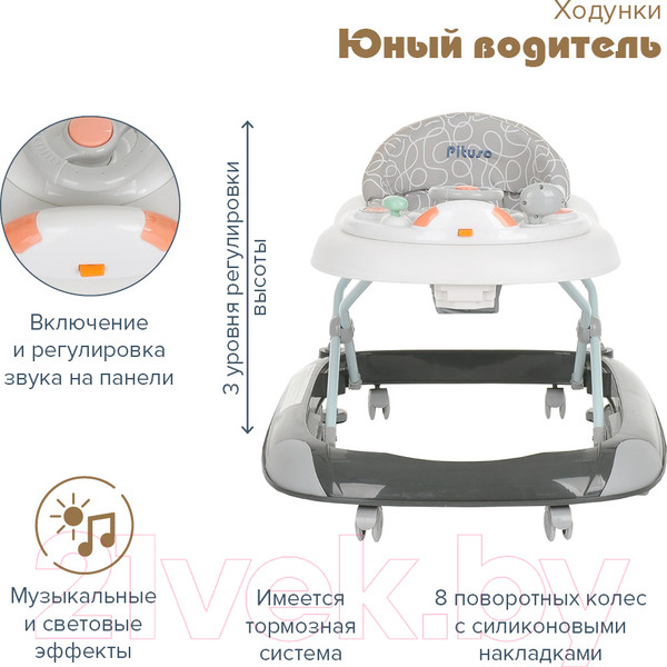 Изображение товара Ходунки Pituso Юный водитель / W1005PB8 (серый)