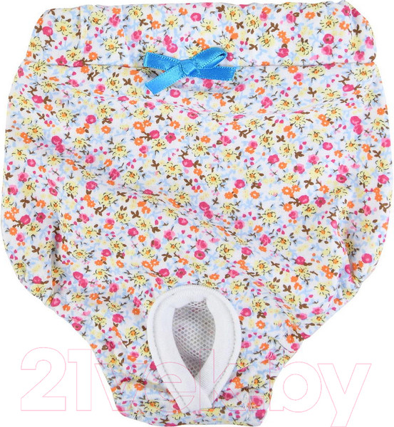 Изображение товара Трусики для животных Puppia WildFlower / PAUB-PT1806-SB-M (голубой бантик)