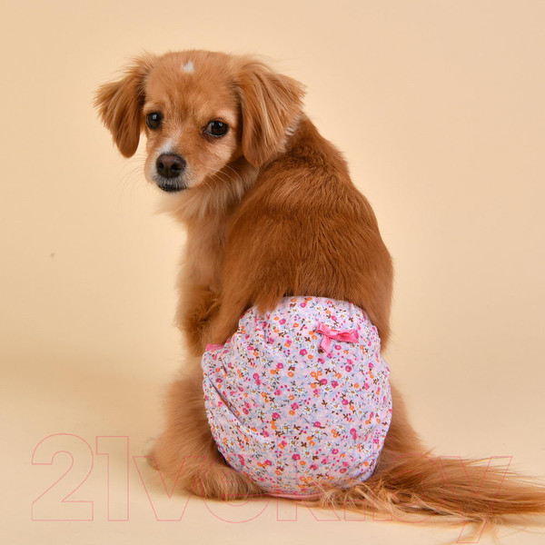 Изображение товара Трусики для животных Puppia WildFlower / PAUB-PT1806-PK-L (розовый бантик)