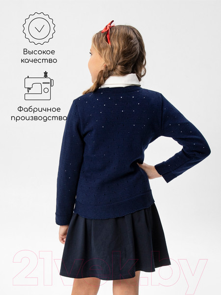 Изображение товара Кофта детская Amarobaby Pure Love School / AB-OD21-PLS1902/20-122 (синий, р. 122)