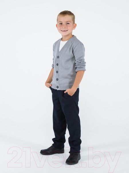 Изображение товара Кардиган детский Amarobaby Pure Love School / AB-OD21-PLS1901/11-134 (серый, р. 134)