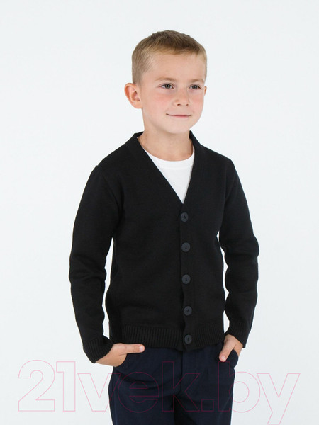 Изображение товара Кардиган детский Amarobaby Pure Love School / AB-OD21-PLS1901/09-122 (черный, р. 122)