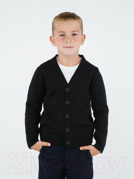 Изображение товара Кардиган детский Amarobaby Pure Love School / AB-OD21-PLS1901/09-122 (черный, р. 122)