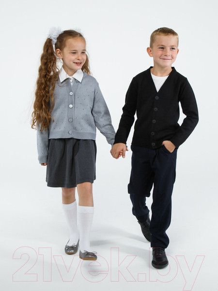 Изображение товара Кардиган детский Amarobaby Pure Love School / AB-OD21-PLS1901/09-122 (черный, р. 122)