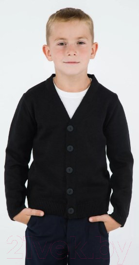Изображение товара Кардиган детский Amarobaby Pure Love School / AB-OD21-PLS1901/09-128 (черный, р. 128)