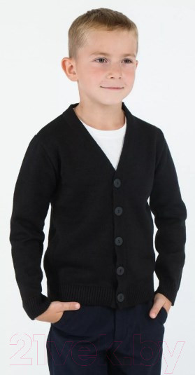 Изображение товара Кардиган детский Amarobaby Pure Love School / AB-OD21-PLS1901/09-128 (черный, р. 128)