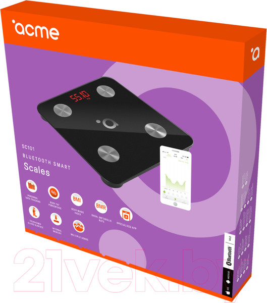 Изображение товара Напольные весы электронные Acme SC101 (черный)