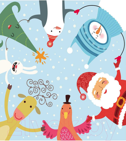 Изображение товара Наволочка декоративная JoyArty Веселый хоровод / sl_78074