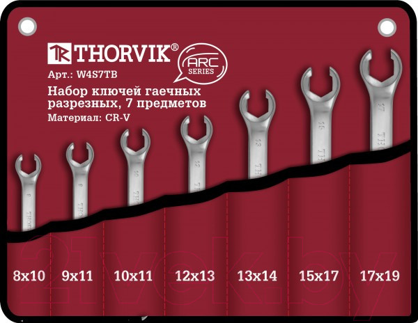 Изображение товара Набор ключей Thorvik W4S7TB