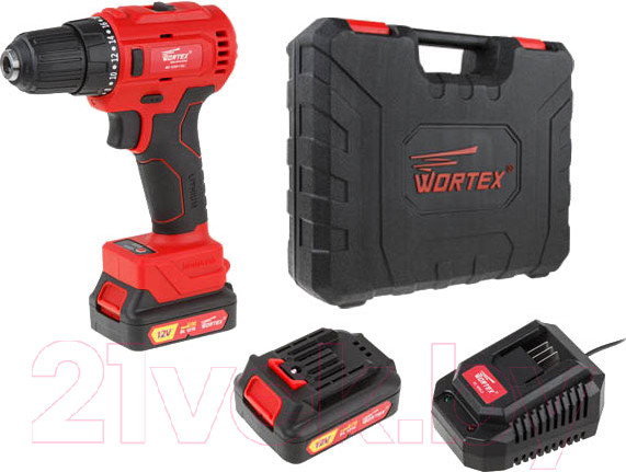 Изображение товара Аккумуляторная дрель-шуруповерт Wortex BD 1220-1 DLi (BD12201DLi1029)