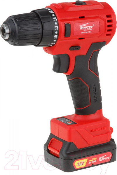 Изображение товара Аккумуляторная дрель-шуруповерт Wortex BD 1220-1 DLi (BD12201DLi1029)