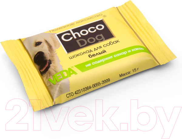 Лакомство для собак Veda Choco Dog Шоколад белый (15г) — фото 6
