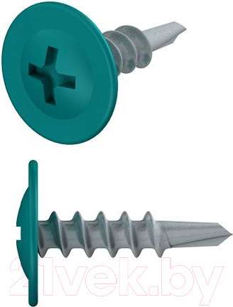 Изображение товара Саморез Starfix Со сверлом 4.2x16 прессшайба / SMC1-47941-500 (500шт, оцинкованный, RAL 5021 водная синь)