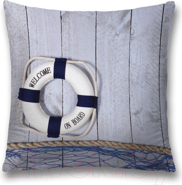 Изображение товара Наволочка декоративная JoyArty Добро пожаловать на борт / sl_10831