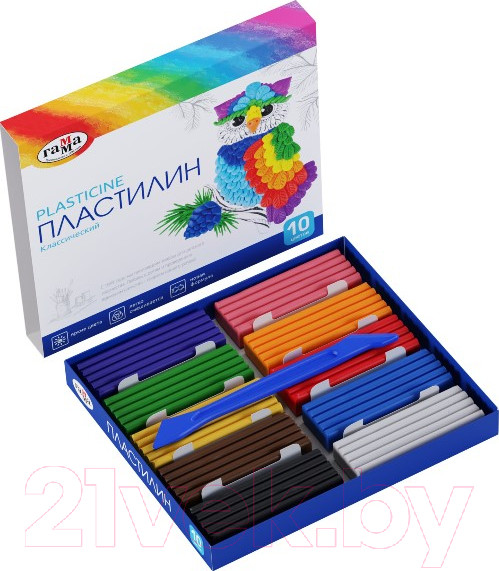 Изображение товара Пластилин ГАММА Классический / 281032 (10цв)
