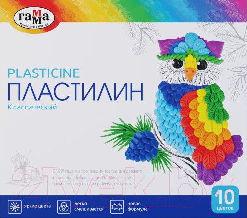 Изображение товара Пластилин ГАММА Классический / 281032 (10цв)