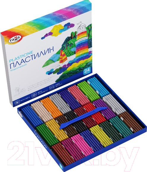 Изображение товара Пластилин ГАММА Классический / 281036 (24цв)