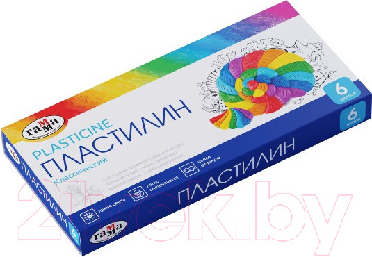 Изображение товара Пластилин ГАММА Классический / 281030 (6цв)