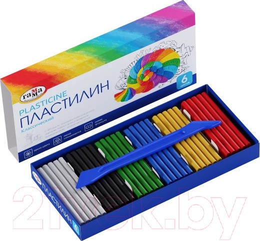 Изображение товара Пластилин ГАММА Классический / 281030 (6цв)