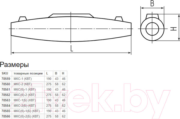 Изображение товара Муфта кабельная КВТ 78560