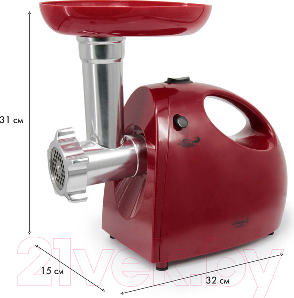 Изображение товара Мясорубка электрическая Atlanta ATH-3299  (красный)