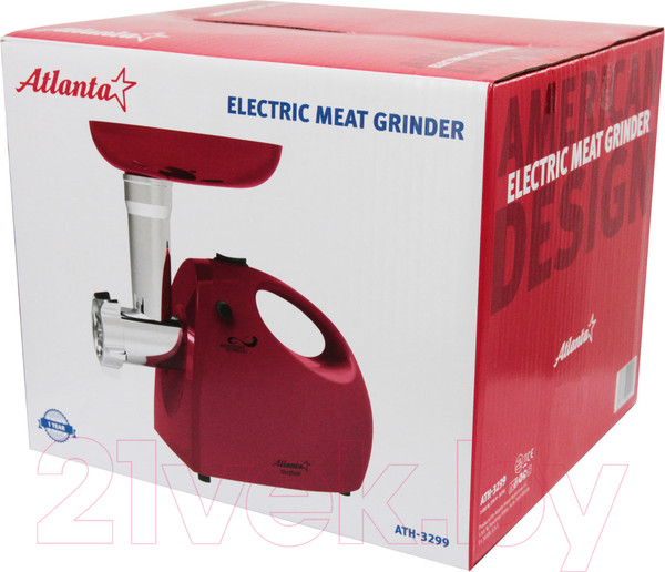 Изображение товара Мясорубка электрическая Atlanta ATH-3299  (красный)