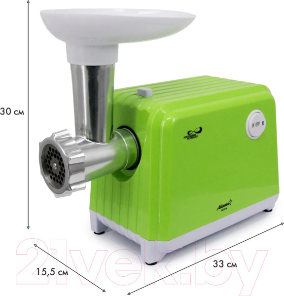 Изображение товара Мясорубка электрическая Atlanta ATH-3300 (зеленый)